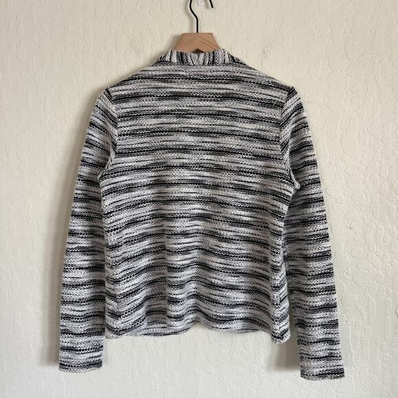 Velvet by Graham & Spencer Open Front Cardigan Sweater Blazer Jacket Large Black - Picture 6 of 6